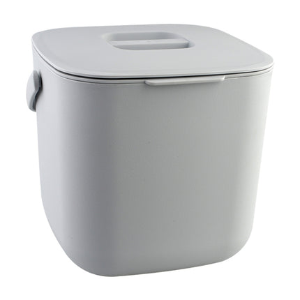 Household Creative Kitchen Trash Can With Cover Simple Fashion Classification Garbage Bin Residue Filter Bin (Grey)-garmade.com