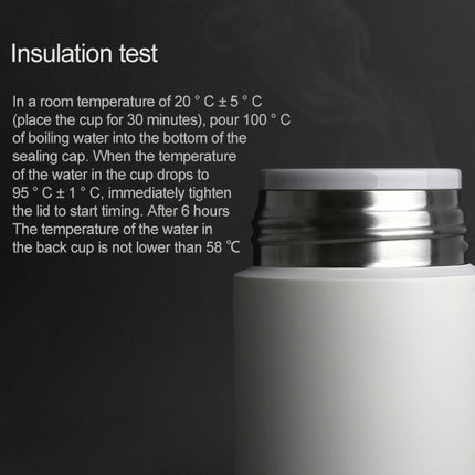 Original Xiaomi Mijia Mini Insulation Vacuum Thermal Cup Stainless Steel Portable Water Bottle, Capacity : 350mL(Black)-garmade.com