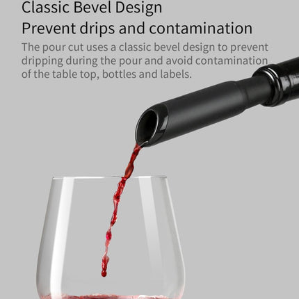 Original Xiaomi Youpin Huohou Red Wine Fast Decanter Pouring Tools Mini Wine Suction Bottle Air Filter Pourer Aerator(Black)-garmade.com