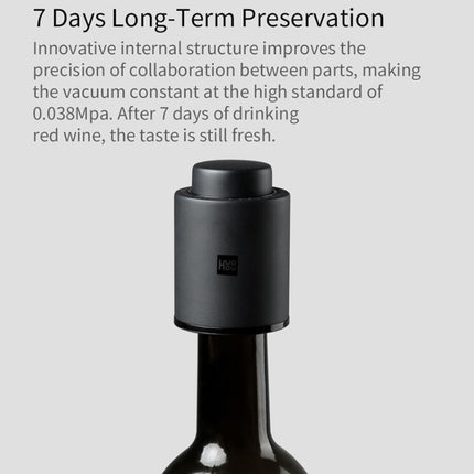 Original Xiaomi Youpin Huohou Red Wine Vacuum Stopper(Black)-garmade.com