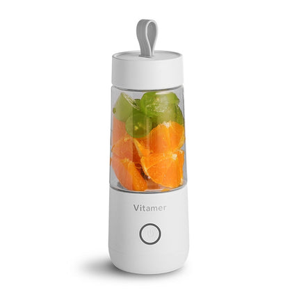 Vitamer USB Mini Portable Juicer Juice Blender Lemon Fruit Squeezers Reamers Bottle (White)-garmade.com
