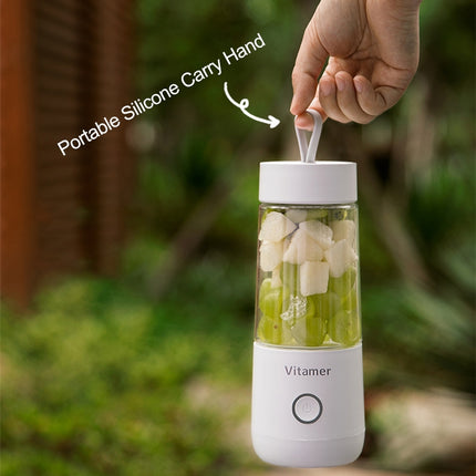 Vitamer USB Mini Portable Juicer Juice Blender Lemon Fruit Squeezers Reamers Bottle (White)-garmade.com