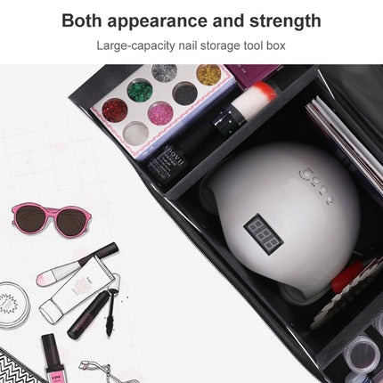 Removable Simple Portable Makeup Beauty Nail Storage Box (Purple)-garmade.com