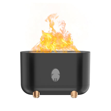 USB Simulation Flame Humidifier (Black)-garmade.com