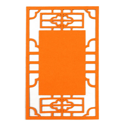 School Stereo Colorful Thick Non-woven Background Pad Decoration Materials, Size: 23.5x36cm(Orange)-garmade.com