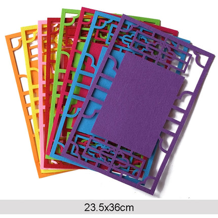 School Stereo Colorful Thick Non-woven Background Pad Decoration Materials, Size: 23.5x36cm(Orange)-garmade.com