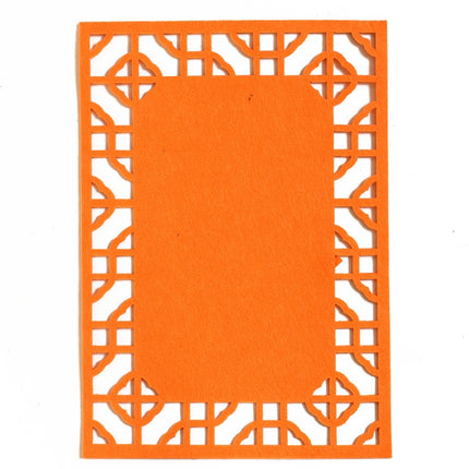 School Stereo Colorful Thick Non-woven Background Pad Decoration Materials, Size: 40x28cm(Orange)-garmade.com