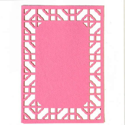 School Stereo Colorful Thick Non-woven Background Pad Decoration Materials, Size: 40x28cm(Pink)-garmade.com