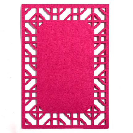 School Stereo Colorful Thick Non-woven Background Pad Decoration Materials, Size: 40x28cm(Rose Red)-garmade.com