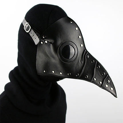 HG074 Halloween Crumpled Beak Shape Mask(Black)-garmade.com