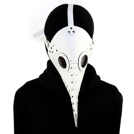 HG083 Halloween Solid Color Beak Shape Mask(White)-garmade.com
