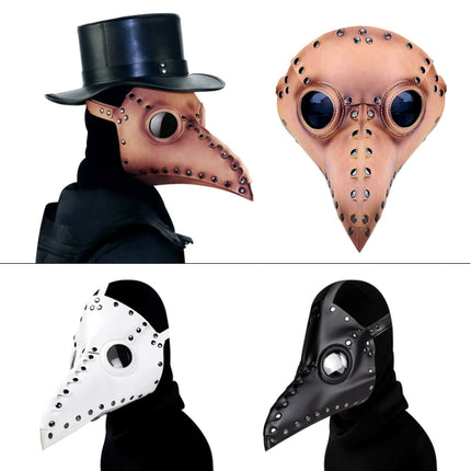 HG65005 Halloween Dress Up Props Rivets Beak Shape Mask(Black)-garmade.com