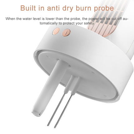 V8 Multifunctional Humidifier Fan Mini Desktop USB Charging Spray Electric Fan (White)-garmade.com