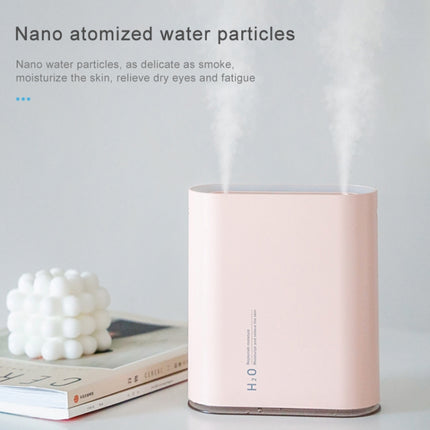 Y10 Runway Dual Jet Humidifier Colorful Marquee Night Light 1L Air Purifier for Home Office(Pink)-garmade.com