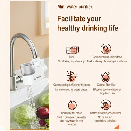 KONKA LT02 Household Kitchen Tap Water Filter Mini Double Outlet Water Purifier-garmade.com