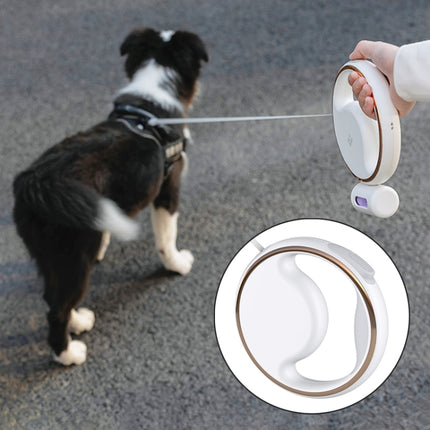 S62 Small and Medium Dog with Light Automatic Retractable Dog Leash, Length: 3m (White)-garmade.com