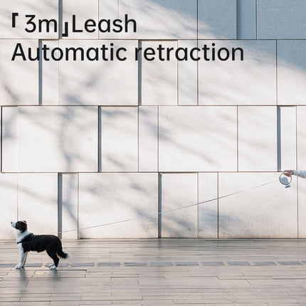 S62 Small and Medium Dog with Light Automatic Retractable Dog Leash, Length: 3m (White)-garmade.com