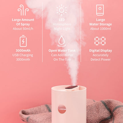 USB Car Humidifier Household Large Capacity Battery Water Replenishing Instrument(Pink)-garmade.com