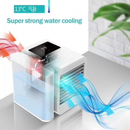3 in 1 Refrigeration + Humidification + Purification Air Cooler Desktop Cooling Fan with Colorful Light-garmade.com
