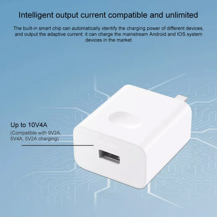 Original Huawei SuperCharge Wall Charger, 40W Max Fast Charging Version(White)-garmade.com