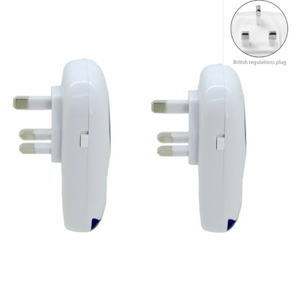 2 PCS 3W Electronic Ultrasonic Anti Mosquito Rat Insect Pest Repeller with Light, UK Plug, AC 90-240V-garmade.com