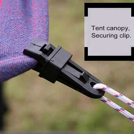 20 PCS Outdoor Tent Awnings Windproof Fixing Clip Multifunctional Wind Rope Buckle (Black)-garmade.com