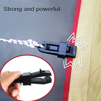 20 PCS Outdoor Tent Awnings Windproof Fixing Clip Multifunctional Wind Rope Buckle (Green)-garmade.com