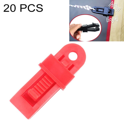 20 PCS Outdoor Tent Awnings Windproof Fixing Clip Multifunctional Wind Rope Buckle (Red)-garmade.com