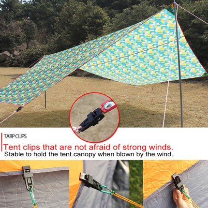 20 PCS Outdoor Tent Awnings Windproof Fixing Clip Multifunctional Wind Rope Buckle (Yellow)-garmade.com