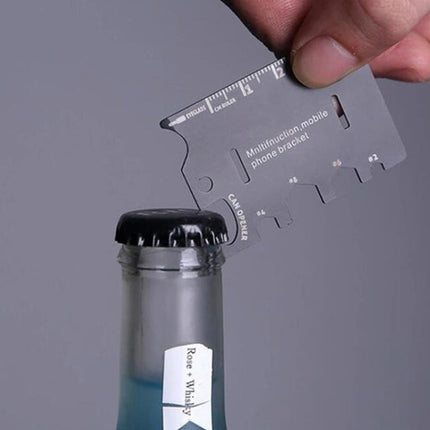 Multi-function Folding Stainless Steel Tool Card Bottle Opener Phone Holder-garmade.com