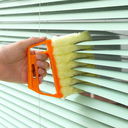 Microfiber Blinds Cleaning Brush Slat Dust Cleaner Clip Window Air Conditioner Duster-garmade.com