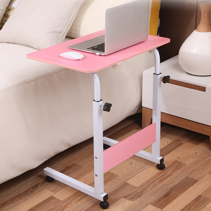 Wood Texture Portable Household Removable Laptop Desk Table Bedside Desk (Pink)-garmade.com
