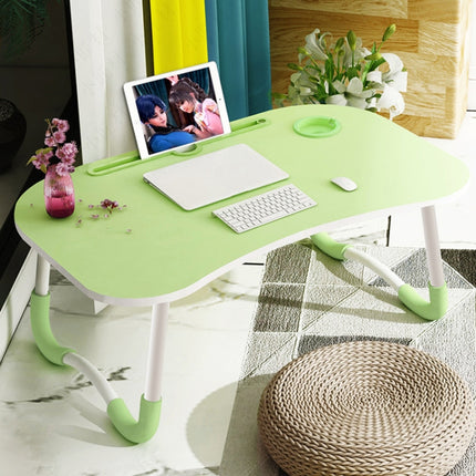 Foldable Non-slip Laptop Desk Table Stand with Card Slot & Cup Slot (Green)-garmade.com