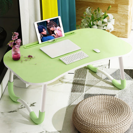 Foldable Non-slip Laptop Desk Table Stand with Card Slot (Green)-garmade.com
