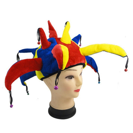 Funny Multicolor Halloween Props Clown Hat-garmade.com