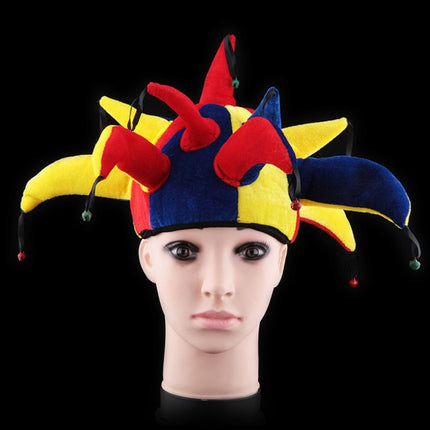 Funny Multicolor Halloween Props Clown Hat-garmade.com