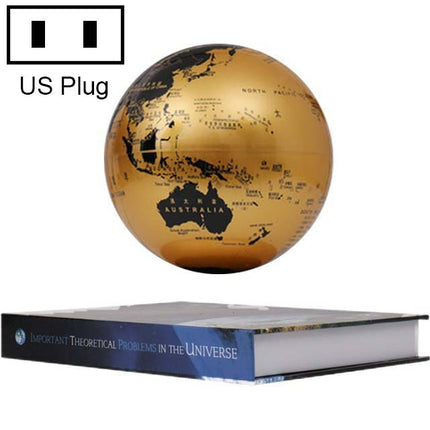 6 inch Bilingual Gold White Light Magnetic Levitation Globe + Book Shape Base Office Crafts Ornaments, US Plug-garmade.com