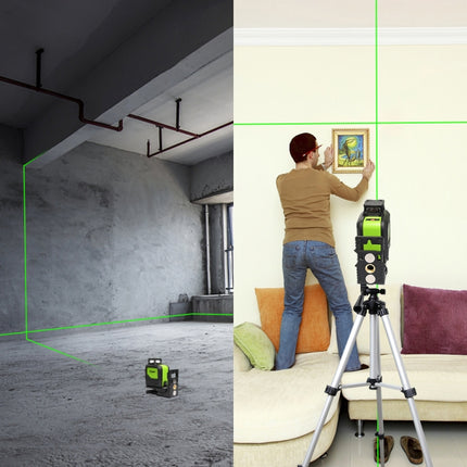 901CG H360 Degrees / V130 Degrees Laser Level Covering Walls and Floors 5 Line Green Beam IP54 Water / Dust proof(Green)-garmade.com