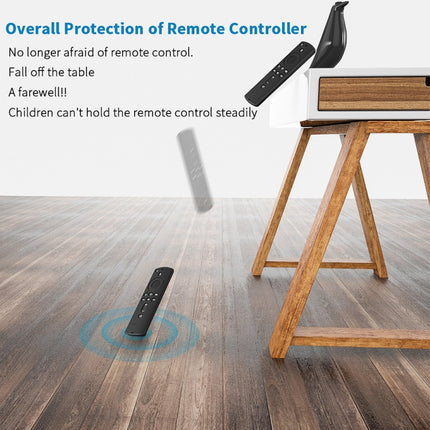 Non-slip Texture Washable Silicone Remote Control Cover for Amazon Fire TV Remote Controller (Blue)-garmade.com