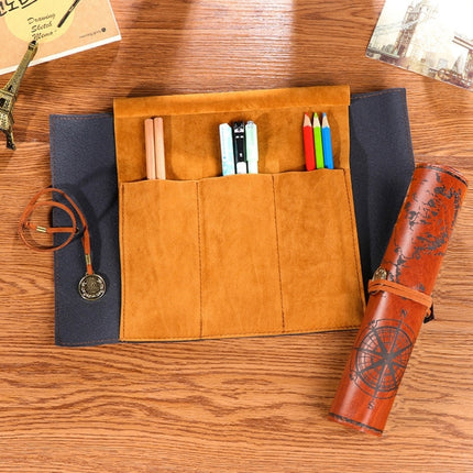 Simple Style Creative Stationery Bag Pencil Bag(Dark Brown)-garmade.com