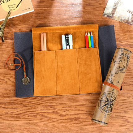 Simple Style Creative Stationery Bag Pencil Bag(Brown)-garmade.com