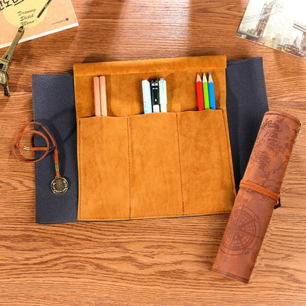 Simple Style Creative Stationery Bag Pencil Bag(Khaki)-garmade.com
