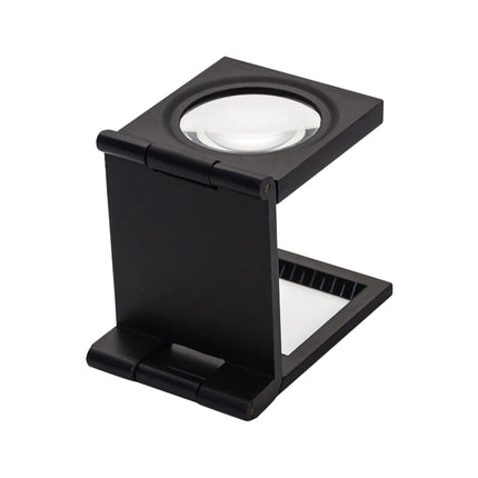Mini Desk Style 10x Magnification Loupe Metal Antique Magnifier (Black)-garmade.com