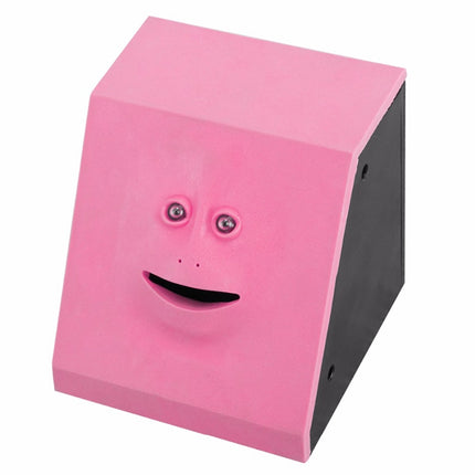 Face Bank Automatic Money Eating Box Coin Saving Box(Pink)-garmade.com