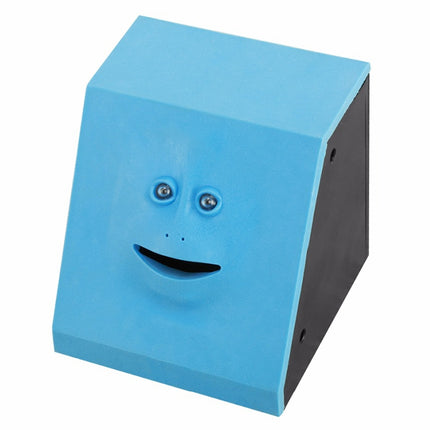 Face Bank Automatic Money Eating Box Coin Saving Box(Blue)-garmade.com