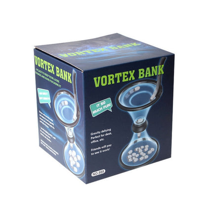 Vortex Bank Decompression Transparent Funnel Gravity Rotating Coin Storage Box-garmade.com