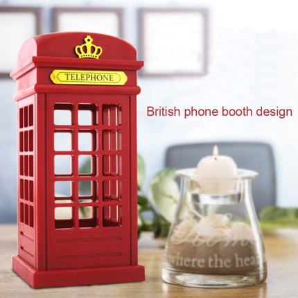 Retro Telephone Booth Shape Warm Light LED Lamp, Rechargeable Touch Control Bedroom Bedside Table Lamp-garmade.com