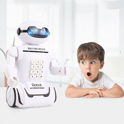 Multi-function Robot Piggy Bank Desk Lamp Code Money Box for Children-garmade.com
