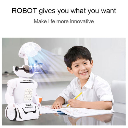 Multi-function Robot Piggy Bank Desk Lamp Code Money Box for Children-garmade.com