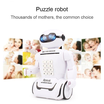 Multi-function Robot Piggy Bank Desk Lamp Code Money Box for Children-garmade.com